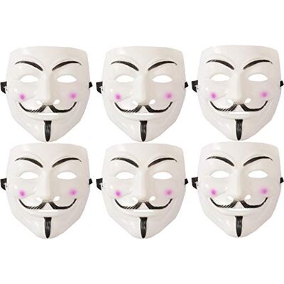 Ciao Pack of 6 Masks Anonymous Vendetta Guy Fawkes Ciao Pack of 6 Masks Anonymous Vendetta Guy Fawkes