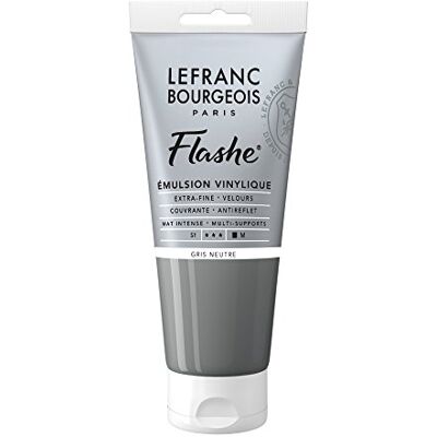 Lefranc Bourgeois 300564 Flashe akrylfärg och vinylfärg, högpigmenterad, elastisk, ljusäkta, åldringsbeständig, matt, för inomhus- och utomhusbruk, 80 ml rör – neutral grå Lefranc Bourgeois 300564 Flashe akrylfärg och vinylfärg, högpigmenterad, elastisk, ljusäkta, åldringsbeständig, matt, för inomhus- och utomhusbruk, 80 ml rör – neutral grå