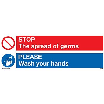 Viking STOP germs Please wash your hands skylt vinyl/klistermärke Viking STOP germs Please wash your hands skylt vinyl/klistermärke