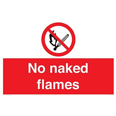 Viking Skylt utan nakna flammor 600 x 400 mm A2L Viking Skylt utan nakna flammor 600 x 400 mm A2L