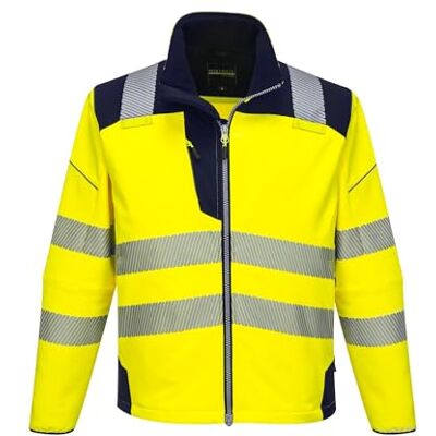 Portwest PW3 Hi-Vis Softshelljacka (XL, gul/marinblå) Portwest PW3 Hi-Vis Softshelljacka (XL, gul/marinblå)