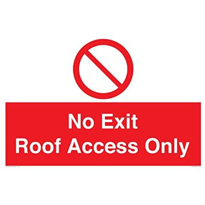 Viking No Exit Roof Access Only Skylt 600 x 400 mm A2L Viking No Exit Roof Access Only Skylt 600 x 400 mm A2L