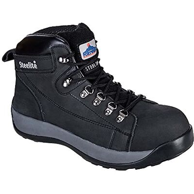 Portwest Steelite Mid Cut Nubuck Boot Sb, säkerhetsskor, för män, svart, 41 Portwest Steelite Mid Cut Nubuck Boot Sb, säkerhetsskor, för män, svart, 41