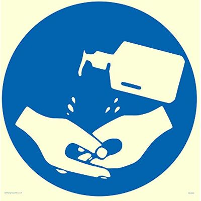 Viking Hand sanitiser symbol skylt vinyl fotoluminescerande klistermärke Viking Hand sanitiser symbol skylt vinyl fotoluminescerande klistermärke