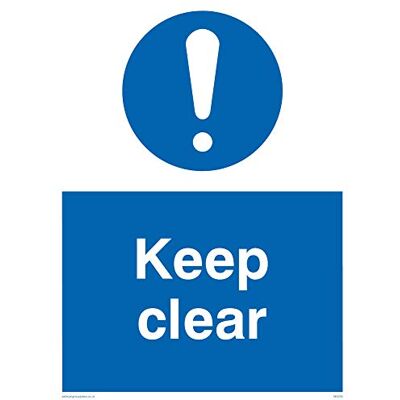 Viking MA235-A5P-1M "Keep Clear" skylt, 1 mm plast halvstyv, 200 mm H x 150 mm B Viking MA235-A5P-1M "Keep Clear" skylt, 1 mm plast halvstyv, 200 mm H x 150 mm B