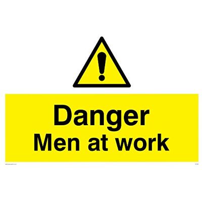 Viking WC483-A2L-AC "Danger Men at Work"-skylt, aluminiumkomposit, 400 mm H x 600 mm B Viking WC483-A2L-AC "Danger Men at Work"-skylt, aluminiumkomposit, 400 mm H x 600 mm B