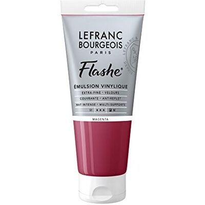 Lefranc Bourgeois 300555 Flashe akrylfärg och vinylfärg, högpigmenterad, elastisk, ljusäkta, åldringsbeständig, matt, för inomhus- och utomhusbruk, 80 ml rör – magenta Lefranc Bourgeois 300555 Flashe akrylfärg och vinylfärg, högpigmenterad, elastisk, ljusäkta, åldringsbeständig, matt, för inomhus- och utomhusbruk, 80 ml rör – magenta