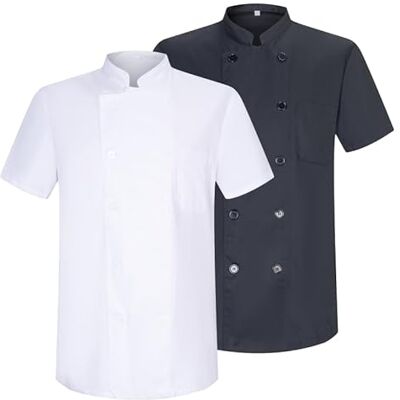 MISEMIYA Pack 2 enheter Kock Herrjacka Kock Herrjacka Hosteleria Uniform Ref.8421, Blandad, XXL MISEMIYA Pack 2 enheter Kock Herrjacka Kock Herrjacka Hosteleria Uniform Ref.8421, Blandad, XXL