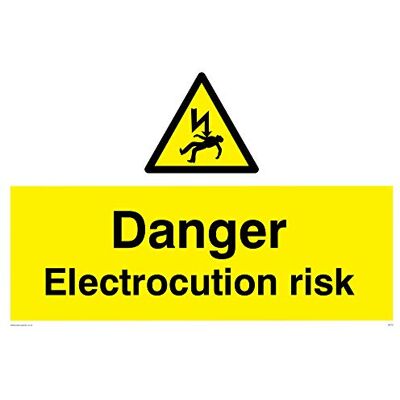 Viking WE79-A2L-AC "Danger Electrocution Risk"-skylt, aluminiumkomposit, 400 mm H x 600 mm B Viking WE79-A2L-AC "Danger Electrocution Risk"-skylt, aluminiumkomposit, 400 mm H x 600 mm B