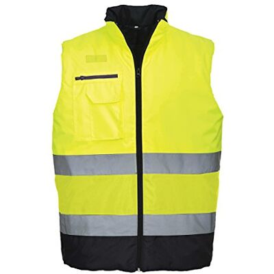 Portwest S267 Hi-Vis Two Tone Kroppsvärmare, Regelbunden, Gul/Marinblå, Storlek XL Portwest S267 Hi-Vis Two Tone Kroppsvärmare, Regelbunden, Gul/Marinblå, Storlek XL