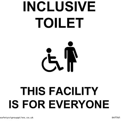 Viking INKLUSIVT TOALET DENNA FACILITY IS FOR EVERYONE Sign 600 x 600 mm S60 Viking INKLUSIVT TOALET DENNA FACILITY IS FOR EVERYONE Sign 600 x 600 mm S60