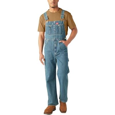 Dickies Indigo Bib Overalls, MEDIUM HERITAGE TINT, 40 30 Dickies Indigo Bib Overalls, MEDIUM HERITAGE TINT, 40 30