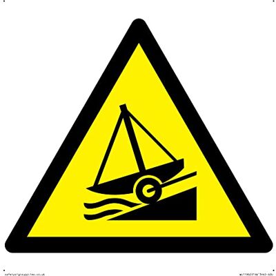Viking W044 Varning: Slipway skylt 200 x 200 mm S20 Viking W044 Varning: Slipway skylt 200 x 200 mm S20