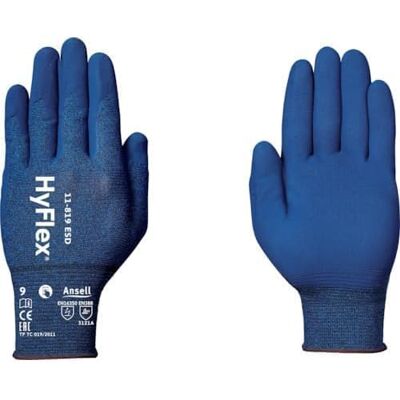 Ansell Hyflex 11-819 Professionella arbetshandskar, skyddsrisker industriella mekaniska, DIY, trädgårdsskötsel, hantering, montering, kvinnor, blå, storlek S (1 par) Ansell Hyflex 11-819 Professionella arbetshandskar, skyddsrisker industriella mekaniska, DIY, trädgårdsskötsel, hantering, montering, kvinnor, blå, storlek S (1 par)