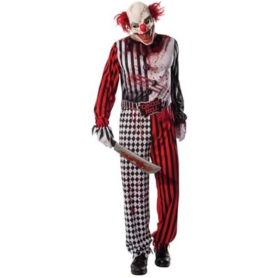 Rubie's , Skräckclowndräkt för vuxna, officiell karnevalslicensprodukt, standardstorlek Rubie's , Skräckclowndräkt för vuxna, officiell karnevalslicensprodukt, standardstorlek