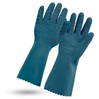 ROSTAING ProteCTMAX-IT08 Trädgårdshandskar rosetter liten taggig 100% vattentät lång tjock latex storlek 8, grön blå ROSTAING ProteCTMAX-IT08 Trädgårdshandskar rosetter liten taggig 100% vattentät lång tjock latex storlek 8, grön blå