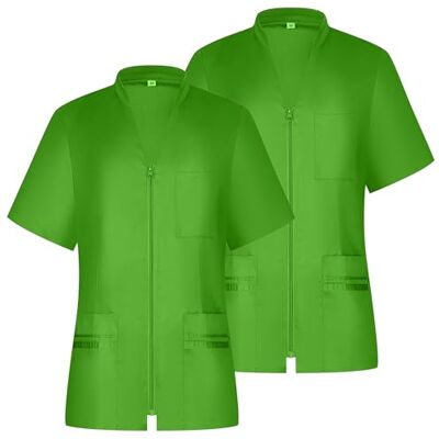 MISEMIYA Paket med 2 enheter hälsoutfit för dam hälsouniform HOSPITALITY Uniform 712, Apple Green, XXL MISEMIYA Paket med 2 enheter hälsoutfit för dam hälsouniform HOSPITALITY Uniform 712, Apple Green, XXL