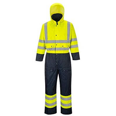 Portwest S485YNRM Hi-Vis kontrasttäckning, fodrad, vanlig, storlek medium, gul/marinblå Portwest S485YNRM Hi-Vis kontrasttäckning, fodrad, vanlig, storlek medium, gul/marinblå