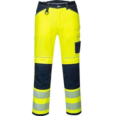 Portwest PW340 Herr PW3 Hi Vis Arbetsbyxor Gul/Marinblå, 38 Portwest PW340 Herr PW3 Hi Vis Arbetsbyxor Gul/Marinblå, 38