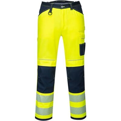 Portwest PW340 herr PW3 Hi-Vis arbetsbyxor gul/marinblå, 32 Portwest PW340 herr PW3 Hi-Vis arbetsbyxor gul/marinblå, 32