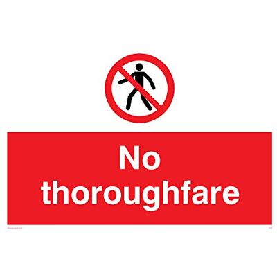 Viking PA29-A2L-V "No Thoroughfare" skylt, vinyl, 400 mm H x 600 mm B Viking PA29-A2L-V "No Thoroughfare" skylt, vinyl, 400 mm H x 600 mm B