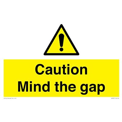 Viking Caution Mind the gap skylt 300 x 200 mm A4L Viking Caution Mind the gap skylt 300 x 200 mm A4L