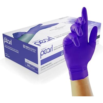 UNIGLOVES Kobolt Pearl Nitril-undersökningshandskar – mångsidiga, puderfria och latexfria engångshandskar – låda med 100 handskar, kobolt, extra liten (GP1011) Mångsidig, pulverfria och latexfria engångshandskar – låda med 100 handskar, kobolt, extra li UNIGLOVES Kobolt Pearl Nitril-undersökningshandskar – mångsidiga, puderfria och latexfria engångshandskar – låda med 100 handskar, kobolt, extra liten (GP1011) Mångsidig, pulverfria och latexfria engångshandskar – låda med 100 handskar, kobolt, extra li