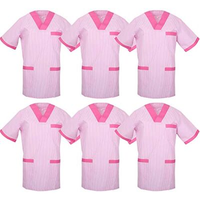 MISEMIYA 6-817 förpackning x 6 st – medicinska uniformer unisex topp sjuksköterska sjukhus arbetskläder, Sanitary Ware Shirt T817-9 Fuchsia, XXL MISEMIYA 6-817 förpackning x 6 st – medicinska uniformer unisex topp sjuksköterska sjukhus arbetskläder, Sanitary Ware Shirt T817-9 Fuchsia, XXL