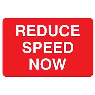 Viking PR556-A4L-3M "Reduce Speed Now" skylt, plast, 3 mm styv, 200 mm H x 300 mm B Viking PR556-A4L-3M "Reduce Speed Now" skylt, plast, 3 mm styv, 200 mm H x 300 mm B