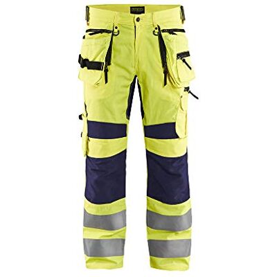 Blåkläder Blaklader 199518313389C156 högsidiga byxor med stretch, gul/marine, storlek C156 Blåkläder Blaklader 199518313389C156 högsidiga byxor med stretch, gul/marine, storlek C156