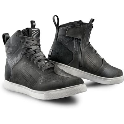 SHIMA REBEL 2.0 motorcykelskor män läder ventilerade motorcykelstövlar skydd sneakers halkfri sula ankelstöd sidodragkedja bikerboots (män, ventilerad grå, 44) SHIMA REBEL 2.0 motorcykelskor män läder ventilerade motorcykelstövlar skydd sneakers halkfri sula ankelstöd sidodragkedja bikerboots (män, ventilerad grå, 44)
