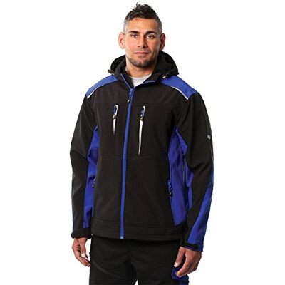 Goodyear Workwear GYJKT012 herr arbete säkerhet softshell jacka med fleecefodring och reflekterande detalj, XL, Black/Royal Blue, 1 Goodyear Workwear GYJKT012 herr arbete säkerhet softshell jacka med fleecefodring och reflekterande detalj, XL, Black/Royal Blue, 1