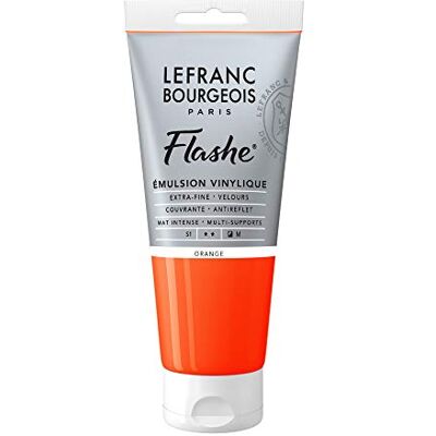 Lefranc Bourgeois 300570 Flashe akrylfärg och vinylfärg, högpigmenterad, elastisk, ljusäkta, åldringsbeständig, matt, för inomhus- och utomhusbruk, 80 ml rör – orange Lefranc Bourgeois 300570 Flashe akrylfärg och vinylfärg, högpigmenterad, elastisk, ljusäkta, åldringsbeständig, matt, för inomhus- och utomhusbruk, 80 ml rör – orange