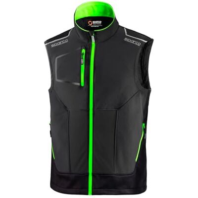 Sparco Tech Illinois GSVF väst nötningsbeständigt material för axlar vattentät mittdragkedja reflekterande ränder med hög synlighet storlek XXL Sparco Tech Illinois GSVF väst nötningsbeständigt material för axlar vattentät mittdragkedja reflekterande ränder med hög synlighet storlek XXL