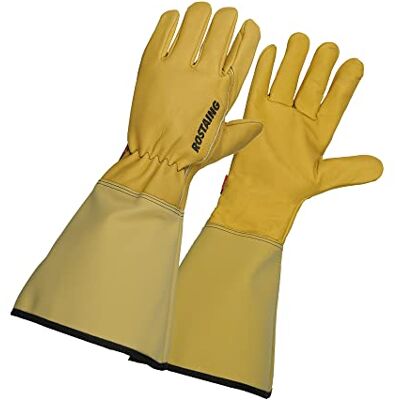 ROSTAING ROSERAIE-IT09 Trädgårdshandskar Pro Rosiers och små taggiga läder beige roselia storlek 09, 9 ROSTAING ROSERAIE-IT09 Trädgårdshandskar Pro Rosiers och små taggiga läder beige roselia storlek 09, 9