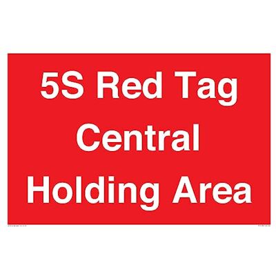 Viking 5S röd tagg centralt hållområde skylt 600 x 400 mm A2L Viking 5S röd tagg centralt hållområde skylt 600 x 400 mm A2L