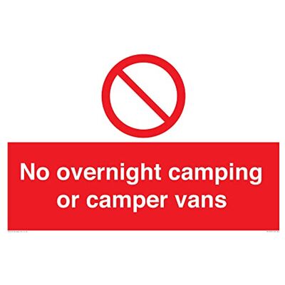 Viking Ingen övernattning camping eller husbil skylt 600 x 400 mm A2L Viking Ingen övernattning camping eller husbil skylt 600 x 400 mm A2L