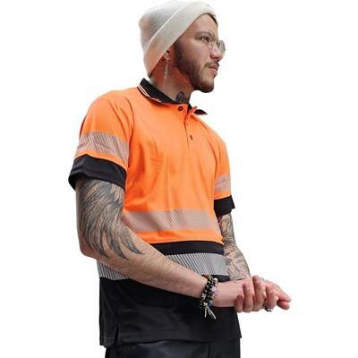 Capto Apparel Varning T-shirt Reflekterande Varningströja Varningströja Säkerhets-T-shirt Arbetströja Varningströja för Män Arbetskläder T-shirt Orange/Svart L Capto Apparel Varning T-shirt Reflekterande Varningströja Varningströja Säkerhets-T-shirt Arbetströja Varningströja för Män Arbetskläder T-shirt Orange/Svart L