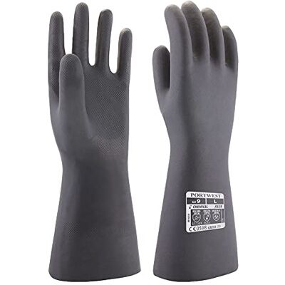 Portwest A820 Neoprene Kemisk Handske, Regelbunden, Storlek S, Svart Portwest A820 Neoprene Kemisk Handske, Regelbunden, Storlek S, Svart