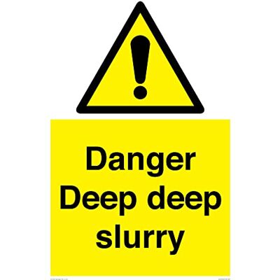 Viking Danger djup djup slurry skylt 400 x 600 mm A2P Viking Danger djup djup slurry skylt 400 x 600 mm A2P