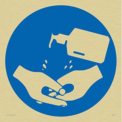 Viking Hand sanitiser symbol skylt vinyl guld klistermärke Viking Hand sanitiser symbol skylt vinyl guld klistermärke