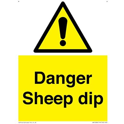 Viking Danger Sheep Dip Skylt 150 x 200 mm A5P Viking Danger Sheep Dip Skylt 150 x 200 mm A5P