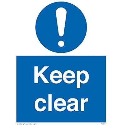 Viking MC519-A5P-V "Keep Clear" skylt, vinyl, 200 mm H x 150 mm B Viking MC519-A5P-V "Keep Clear" skylt, vinyl, 200 mm H x 150 mm B