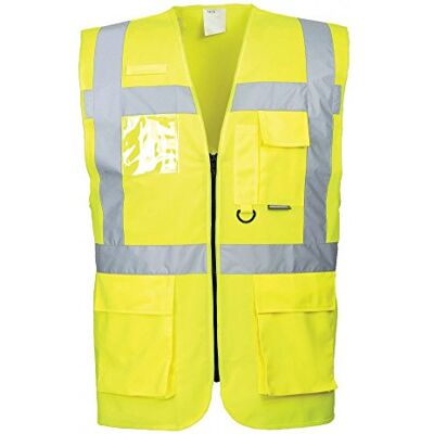 Portwest S476YERXXXL Berlin Executive Vest, normal, storlek 3 x laddning, gul Portwest S476YERXXXL Berlin Executive Vest, normal, storlek 3 x laddning, gul