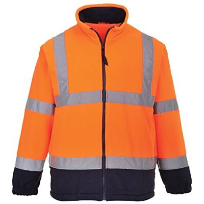 Portwest F301 Hi-Vis Två Färgade Fleece, Regelbunden, Storlek 4XL, Orange/Marinblå Portwest F301 Hi-Vis Två Färgade Fleece, Regelbunden, Storlek 4XL, Orange/Marinblå