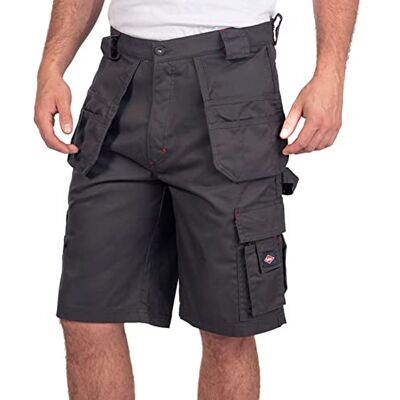 Lee Cooper Enkel skötsel för män flexibel bekväm arbetssäkerhet multi hölster ficka cargoshorts, grå, 32W, Grå, 32W Lee Cooper Enkel skötsel för män flexibel bekväm arbetssäkerhet multi hölster ficka cargoshorts, grå, 32W, Grå, 32W