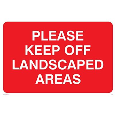 Viking skyltar PC538-A2L-3M"Please Keep Off Landscaped Areas"-skylt, 3 mm styv plast, 400 mm H x 600 mm B Viking skyltar PC538-A2L-3M"Please Keep Off Landscaped Areas"-skylt, 3 mm styv plast, 400 mm H x 600 mm B