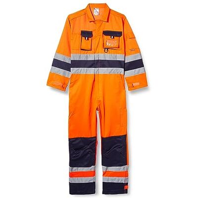 Portwest TX55 Mäns Nantes Hi Vis Reflexoverall Arbetsoverall Säkerhetsklass 3 Orange/Marinblå, S Portwest TX55 Mäns Nantes Hi Vis Reflexoverall Arbetsoverall Säkerhetsklass 3 Orange/Marinblå, S
