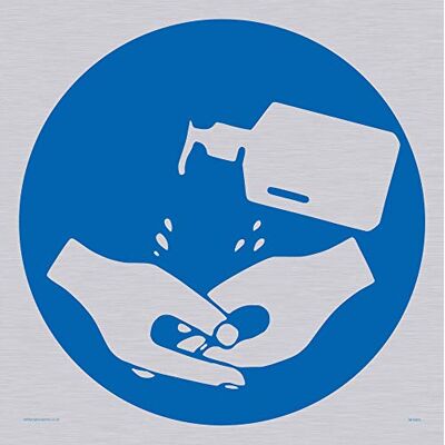 Viking Hand sanitiser symbol skylt plast halvstyv silver Viking Hand sanitiser symbol skylt plast halvstyv silver