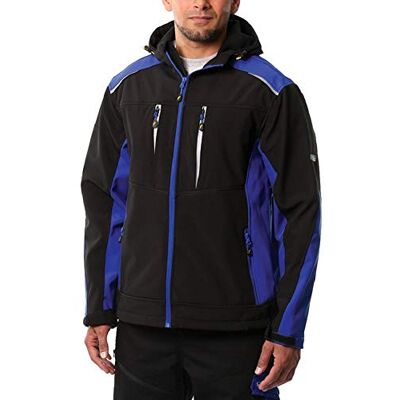 Goodyear Workwear GYJKT012 herr arbete säkerhet softshell jacka med fleecefodring och reflekterande detalj, XL, Black/Royal Blue, 1 Goodyear Workwear GYJKT012 herr arbete säkerhet softshell jacka med fleecefodring och reflekterande detalj, XL, Black/Royal Blue, 1